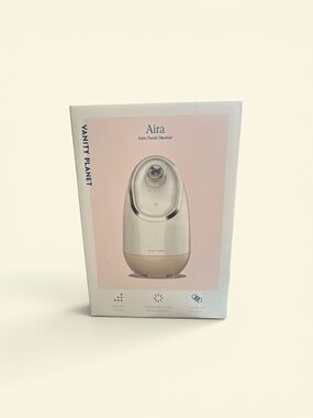 NEW IN BOX - Aira Ionic Facial Steamer - Cream/Gold